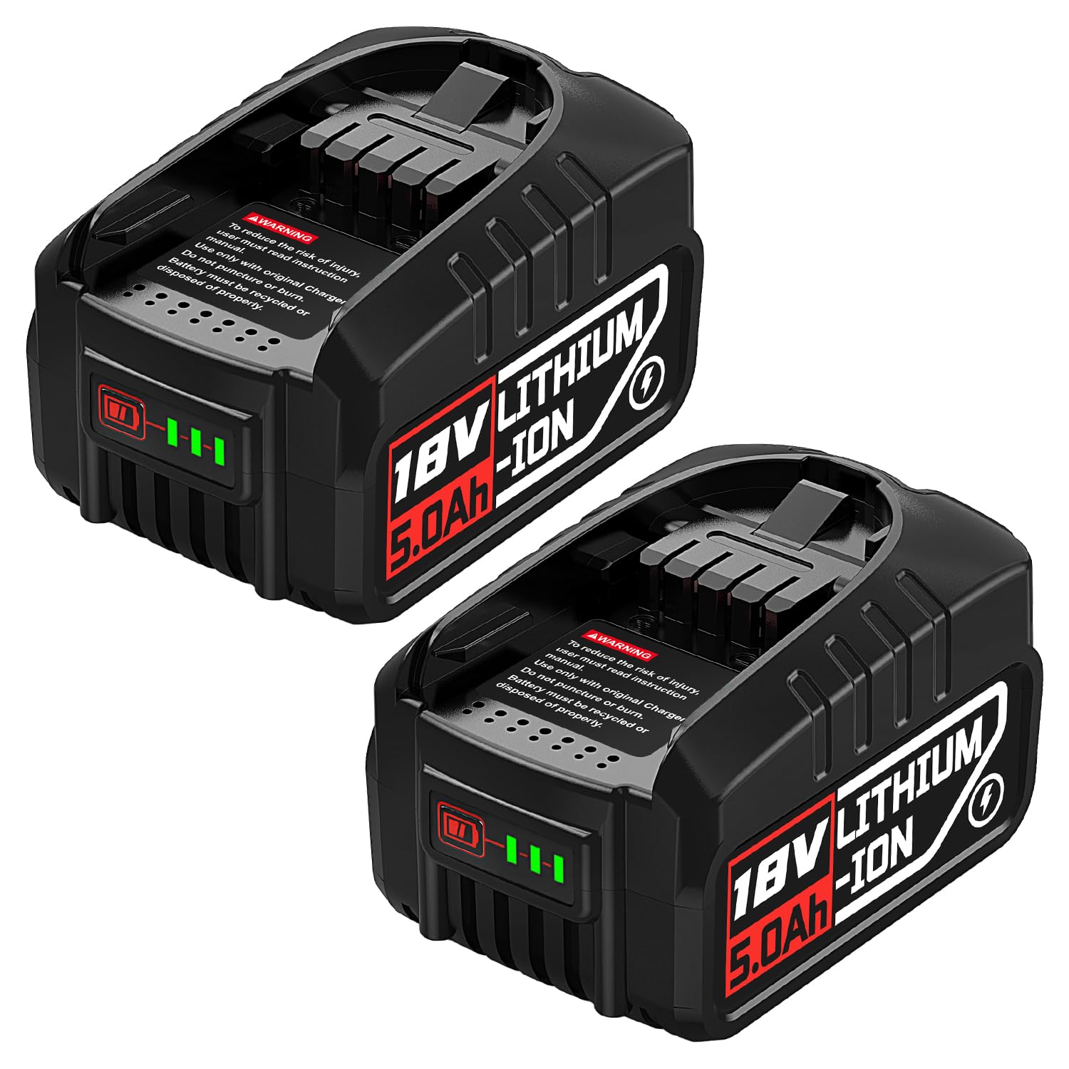 2X 18V Akku 5.0Ah Kompatibel für Bosch Haus und Garten,5000mAh Akku für Gloria akku Kompatibel mit Bosch 18V PBA PSB PSR
