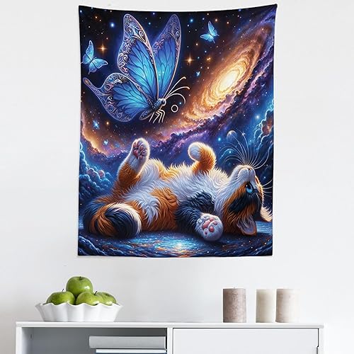 Miniatura 84 de Ambesonne Tapiz de fiesta de los años 70, caja retro en arte pop, música de baile, composición colorida impresa, para colgar en la pared para