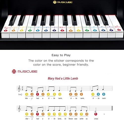 Miniatura 2 de MUSICUBE Teclado de piano para niños, piano digital de 25 teclas para niños de 3 a 7 años de edad, principiantes, niñas, niños, primer mini piano,