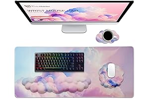 CLOUD WRIST REST KEYBOARD and MOUSE PAD