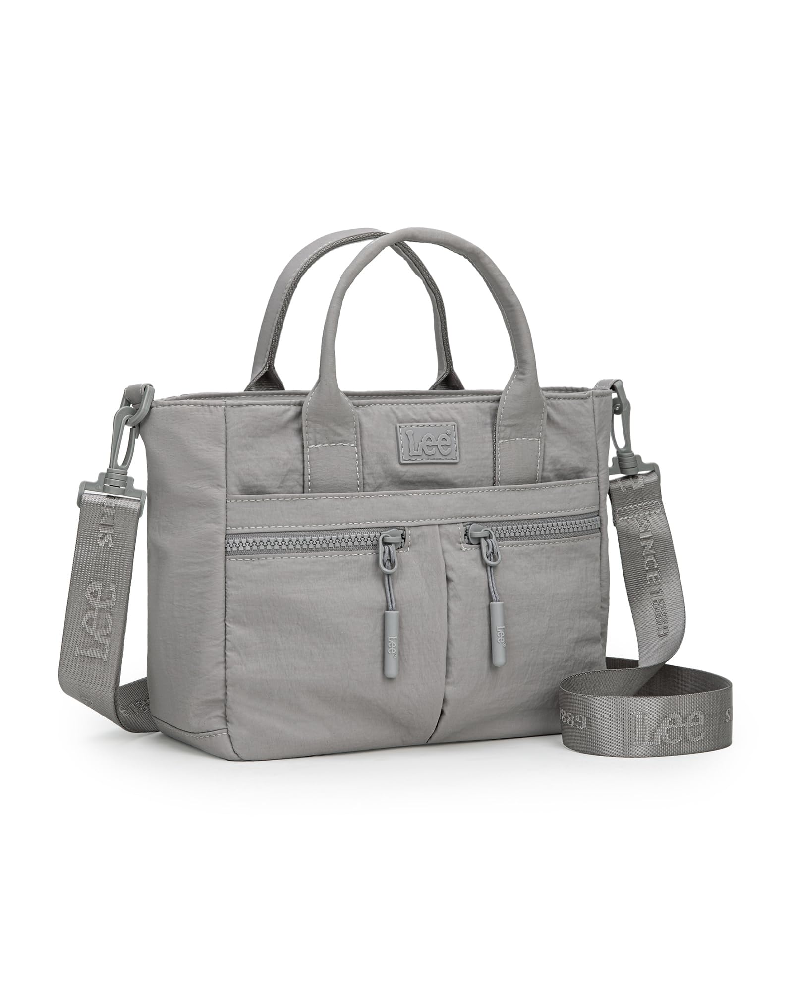 Lee Mini Nylon Tote Bag for Women, Multi Pocket Crossbody Purse with Zipper