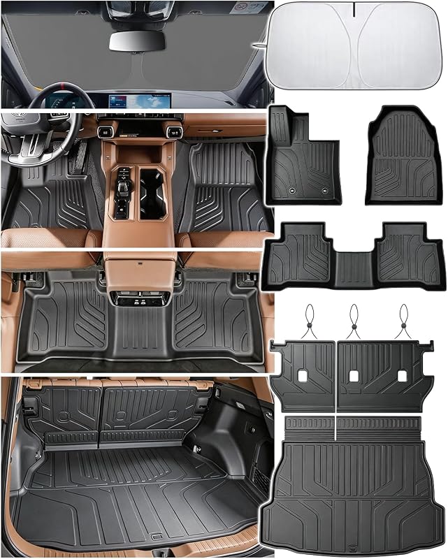 Tapetes automotivos sob medida em TPE para Toyota RAV4 2026, conjunto completo com tapete do porta-malas e revestimentos traseiros, 5 peças Runine