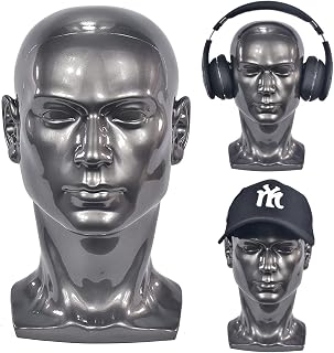 ZMS Professional Male Mannequin Head Cosmetology Manikin Head for Display Headset, Headphone, Game Console, Hats,