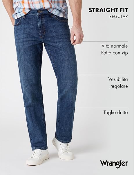 Wrangler - Arizona Stretch Black, Pantaloni da Uomo - 4