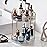 INVSSENE 360 Rotating Makeup Organizer, Bathroom Make Up Spinning Holder Rack, Large Capacity Cosmetics Storage Vanity Shelf Countertop, Fits Cosmetics, Perfume, Skincare(2 Tiers, Clear)