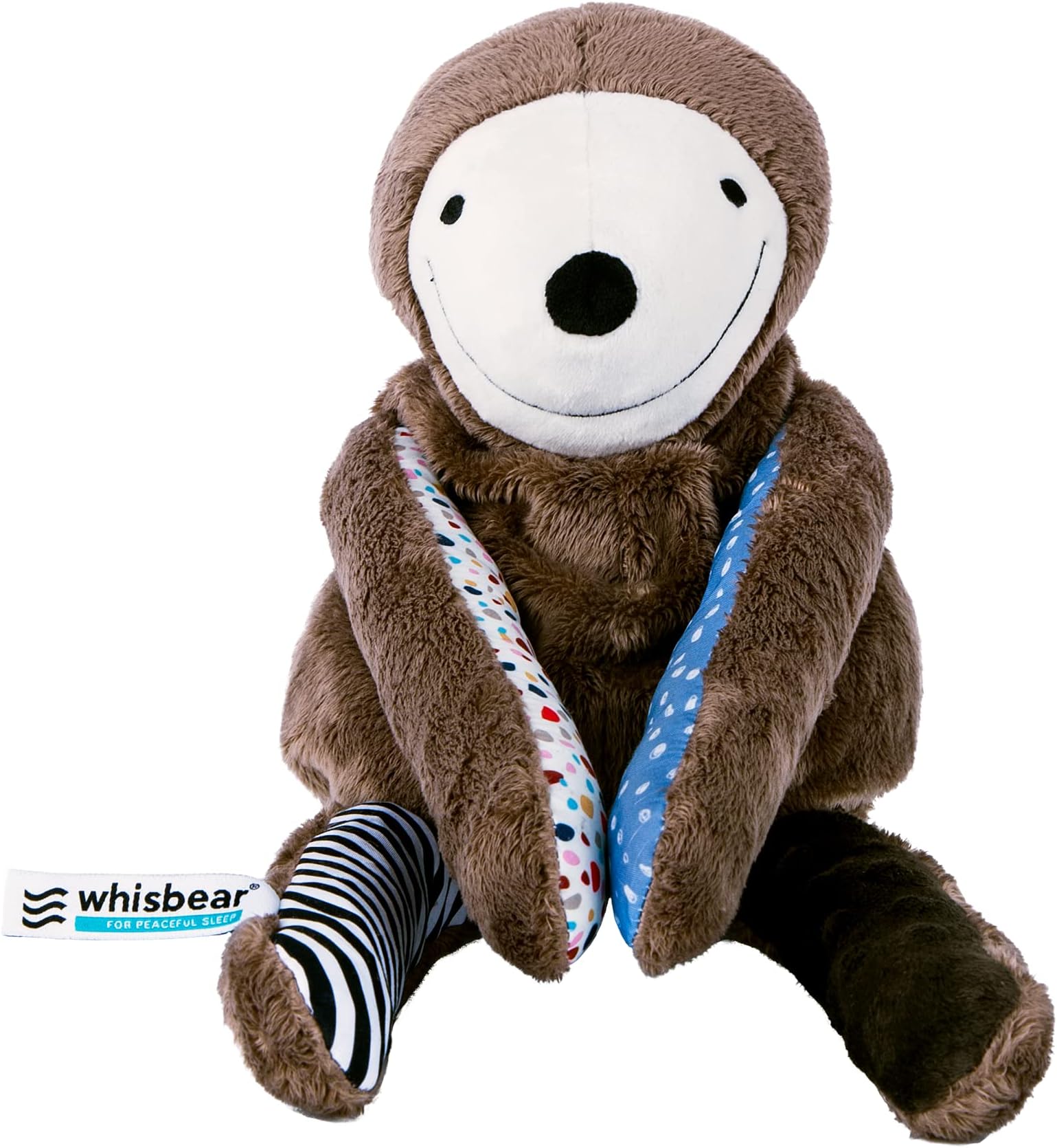 Whisbear E-zzy The Sloth, app Operated Soothing Toy, Baby Sleep Monitor, Parents’ Assistant, Helps Babies Fall Asleep with a Calming Sound, reacts to Babies’ Crying, Safe Sensory Toy