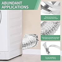 Vista 8 de DVC-180 Kit de conector de acoplamiento magnético de ventilación para secadora, fácil de limpiar, conector rápido que incluye un conducto de 3.3