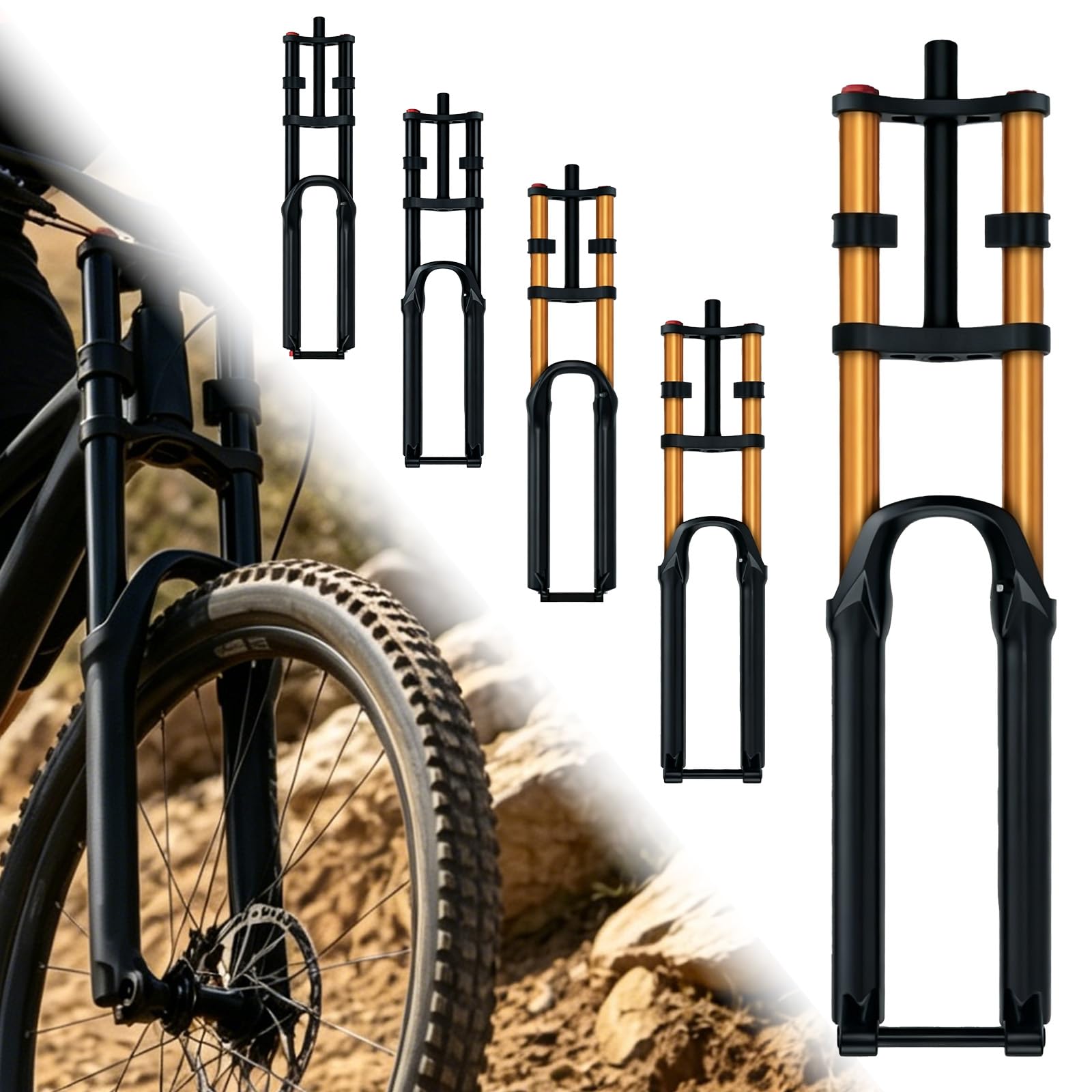 Zoralea Bicycle Front Forks[29-inch with suspension] Thru Axle Damping Adjustable