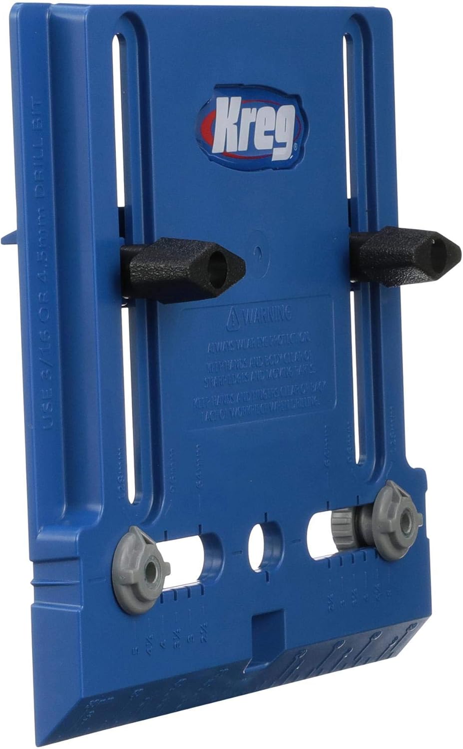 Kreg Cabinet Hardware Jig - Portable Straight Hole Drilling - Precision Drilling Without a Press - Moveable Edge Guide for Accurate Positioning - for Knobs & Small Pulls - KHI-Pull