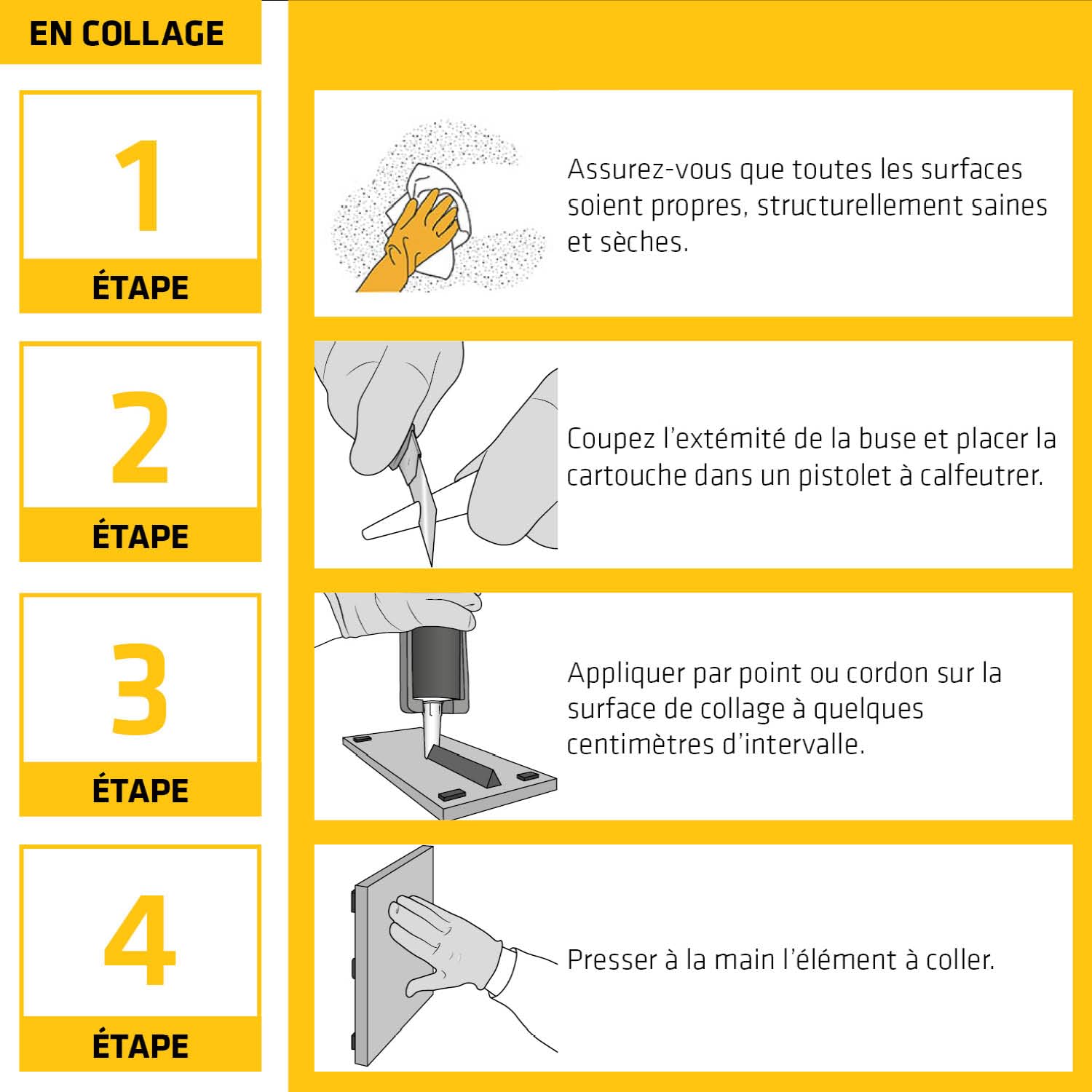 SIKA - Lot de Mastic, joint et colle multi-usages multi-supports - Sikaflex 11 FC Purform - Intérieur et extérieur - Lot de 3 cartouches Noires de 300ml + 3 cartouches Blanches de 300ml