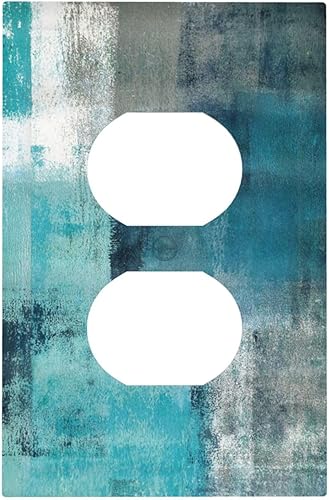 Miniatura 59 de Cubiertas de Interruptor de Luz de Palanca Simple con Diseño Abstracto de Sol Amanecer Retro, Placa Decorativa Arcoíris Atardecer de 1 Gang, Placa