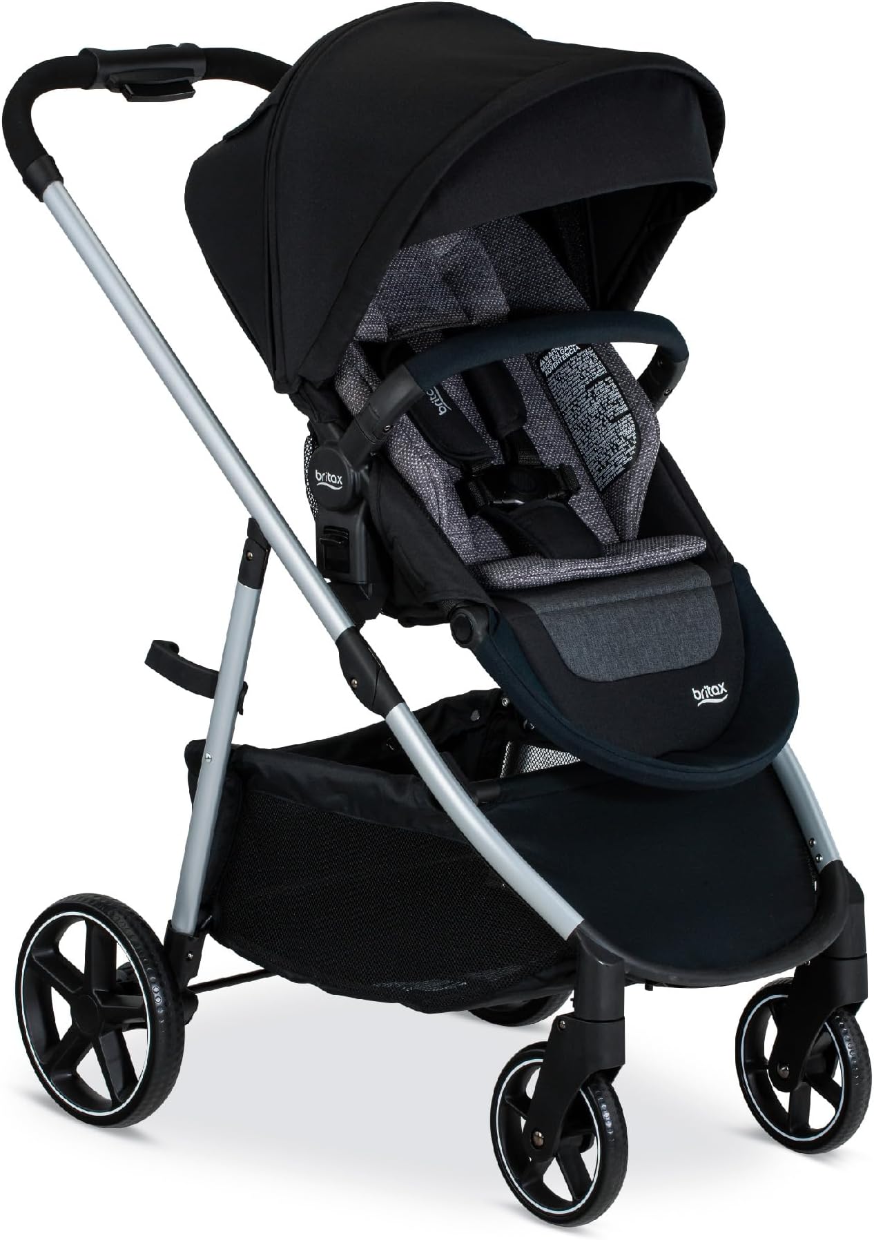 Grove Modular Stroller, Lightweight Stroller with CozyFit Insert and Bumper Bar, 6 Ways to Ride, SafeWash, Pindot Onyx