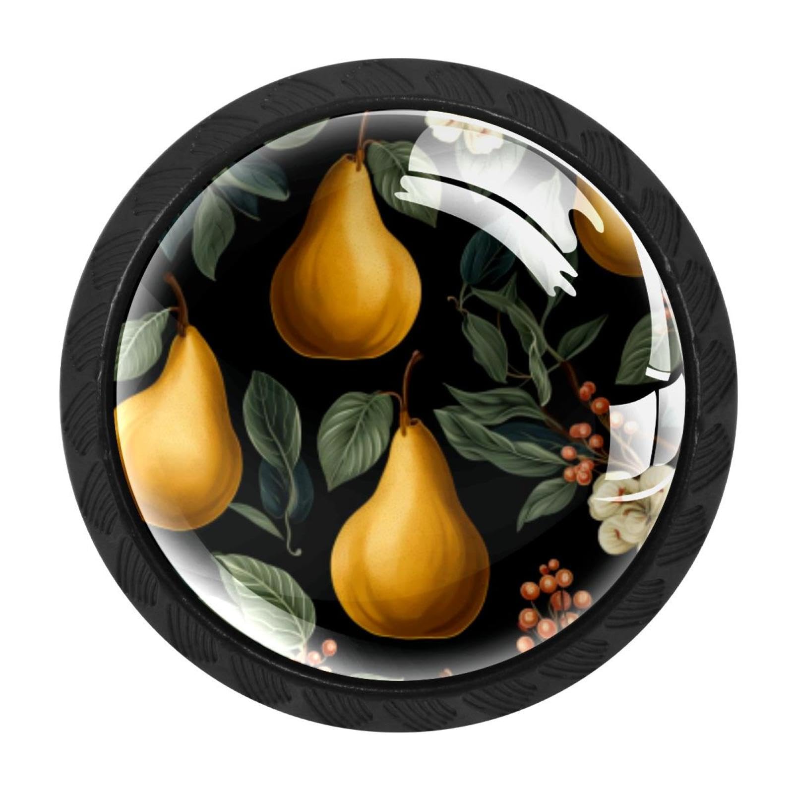 CHENZZZZ Thanksgiving Pear Cabinet Knobs 4 Pieces Drawer Kitchen Cabinets Dresser Cupboard Wardrobe Unique Pulls Handles
