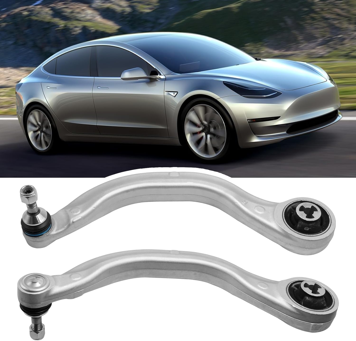 Jaronx Compatible with Tesla Front Lower Control Arm Model 3 2018-2023 Model Y 2020-2023, Left Driver & Right Passenger Side Suspension Control Arm with Ball Joint for Tesla 104435400A 104435600C