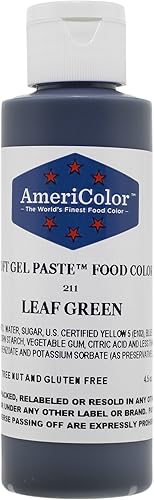 Americolor Pasta de gel suave para alimentos, 4.5 onzas, verde hoja