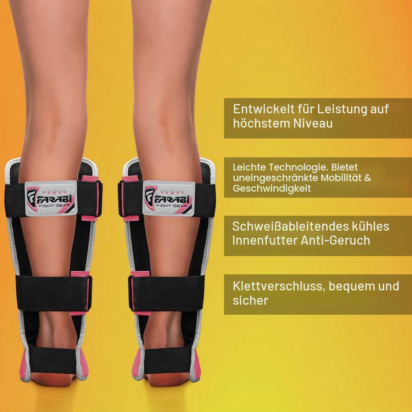 Farabi Sports Kinder schienbeinschoner Kickboxen shin Guards MMA, Muay Thai schienbeinschützer – Shin Instep Protection für Training, Sparring, Boxausrüstung und Kampfsport