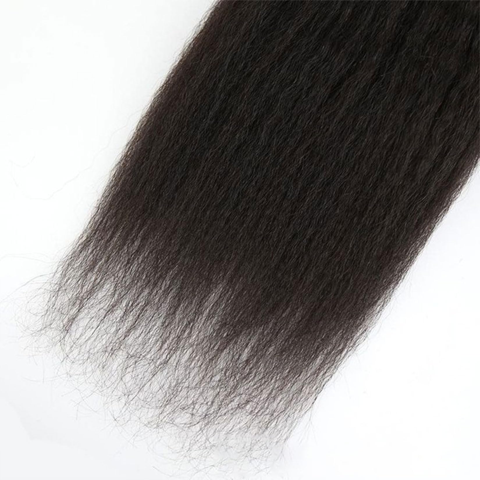 Bundle di capelli umani lisci e kinky, bagnati e mossi, 1 bundle