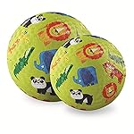 Crocodile Creek Playground Ball - Durable Rubber Ball for Kids Ages 3 and Up - Bouncy Inflatable Ball for Kickball, Indoor Games, and Outdoor Sports - PVC-Free - Jungle - 7-inch Diameter