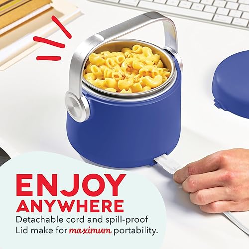 Miniatura 5 de DASH Hot2Go Calentador de alimentos personal (20 onzas) - Azul eléctrico