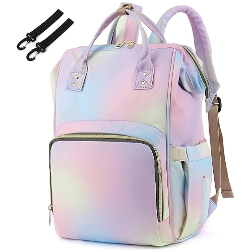 Miniatura 7 de Mochila para pañales de fresa para niñas bebés, mochila impermeable grande para mamá, bolsas de pañales para mujeres