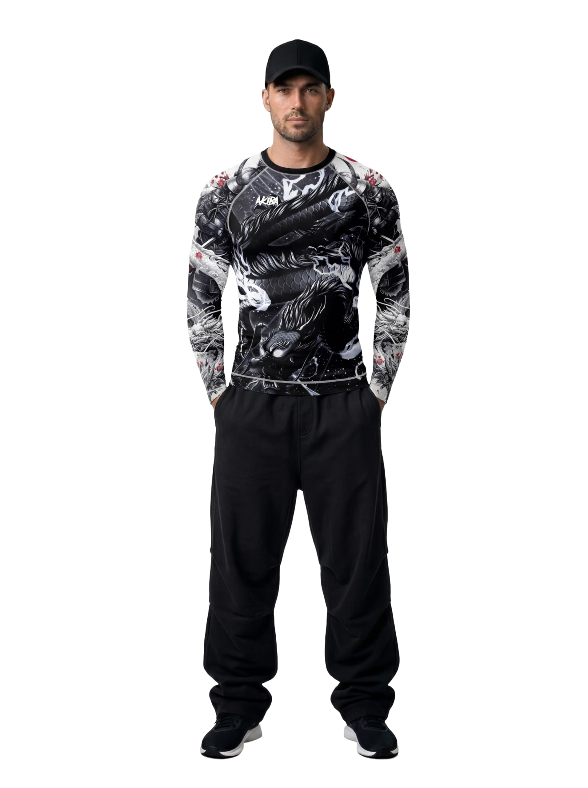 akiba Full Sleeve Skins Performance Fit Compression for MMA, BJJ Rash Guard,Gym, Running, Cycling-picture-13