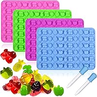 Vista 15 de Palksky Moldes de Gomitas de Tiburón de Silicona, 4 Paquetes de Moldes de Caramelo Mini Tiburón de 30 Cavidades, Molde 3D Pequeño de Gomitas de 4