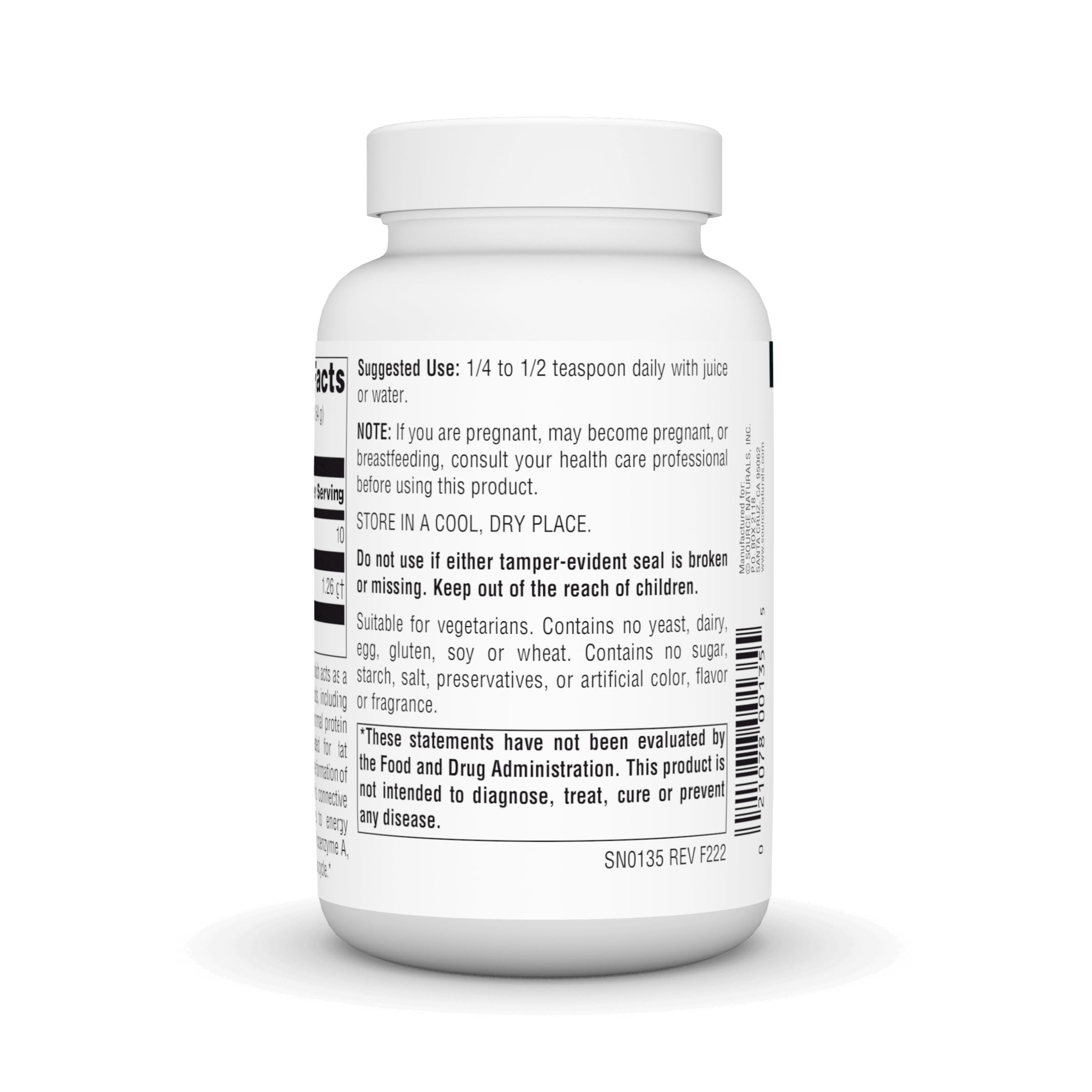 Source Naturals Free-Form L-Lysine - 3.53 oz. (100 Grams) Powder — Amazon image 3