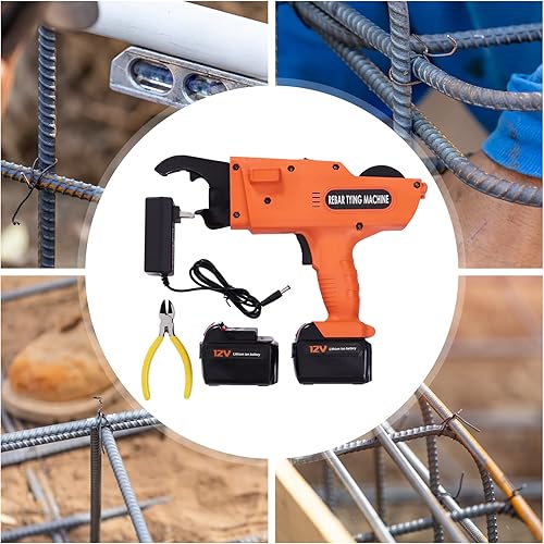 Miniatura 4 de Pistola automática de amarre de barras de refuerzo de 1.181in - 2.362in (1.18-2.36 pulgadas) con alicates + cargador, máquina de flejado de mano