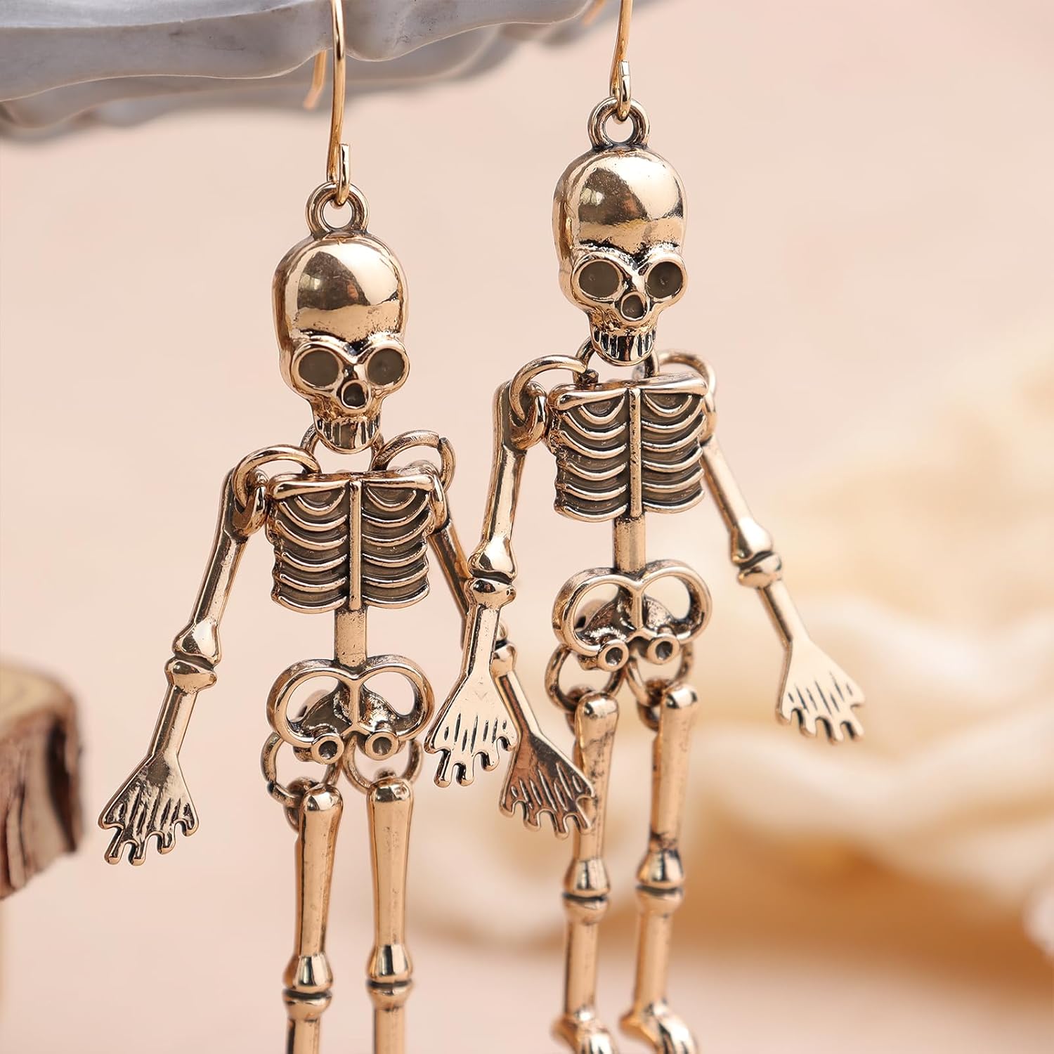 Halloween Skull Skeleton Drop Dangle Earrings for Women, Punk Gothic Party Holiday Stainless Steel Earing Accessories Fashion Costume Jewelry Gift - Image 6