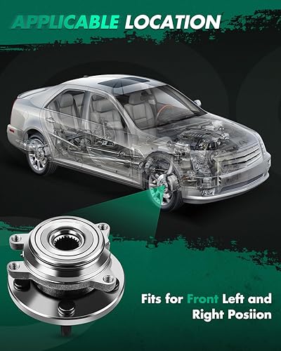 Miniatura 2 de SCITOO Conjunto de cubo de cojinete de rueda de eje delantero TAY100060 para Land Rover Discovery 99-04 5 Lugs