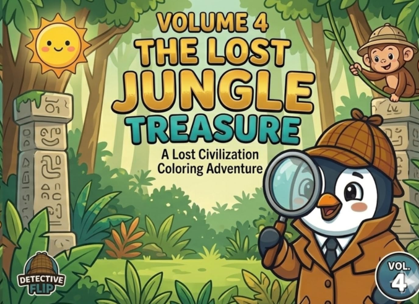 The Lost Jungle Treasure: A Lost Civilization Coloring Adventure (Detective Flip's Coloring Mystery)