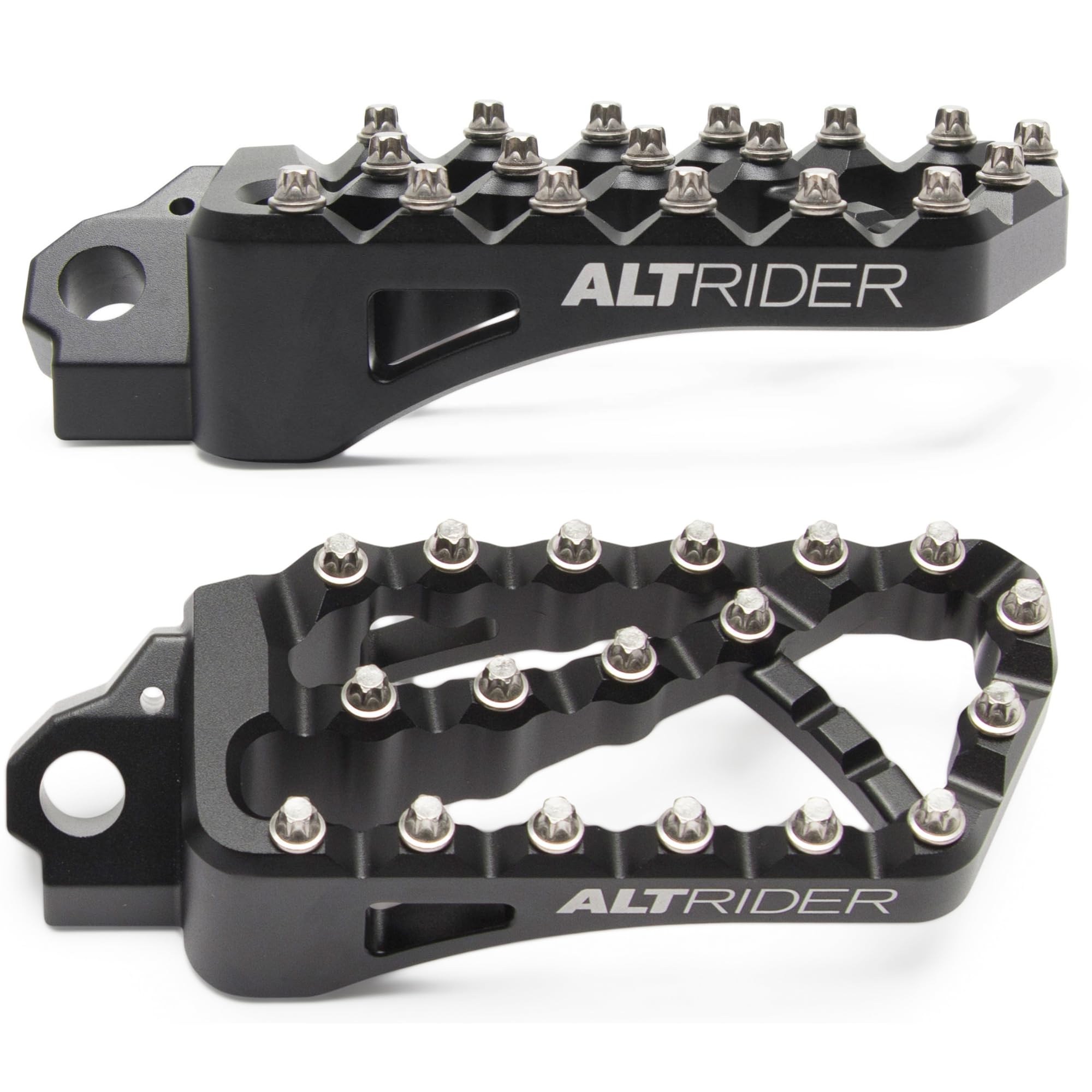 AltRider Adventure II Foot Pegs Compatible With Honda XL750 Transalp - Heavy Duty Design - Boot Friendly, High Traction Cleats for Stability & Grip -