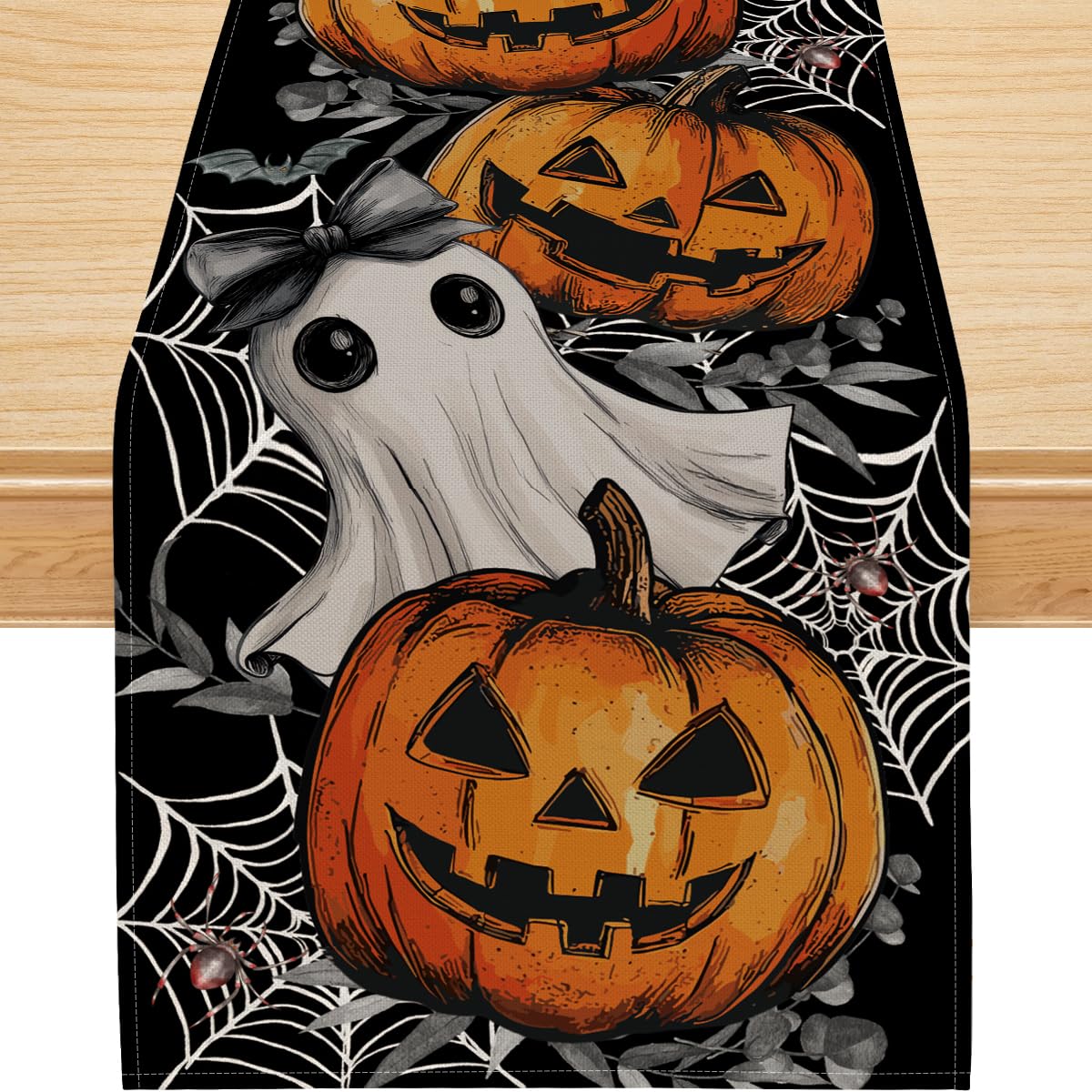 Halloween Tischläufer Mit Spinnen - Gruselig & Vielseitig