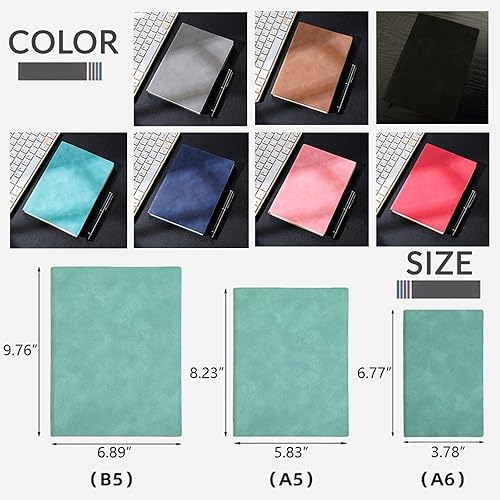 Miniatura 4 de Diario personalizado, cuaderno de piel sintética personalizado con diseño, 200 páginas rayadas para estudiantes de negocios individuales, estilo 1