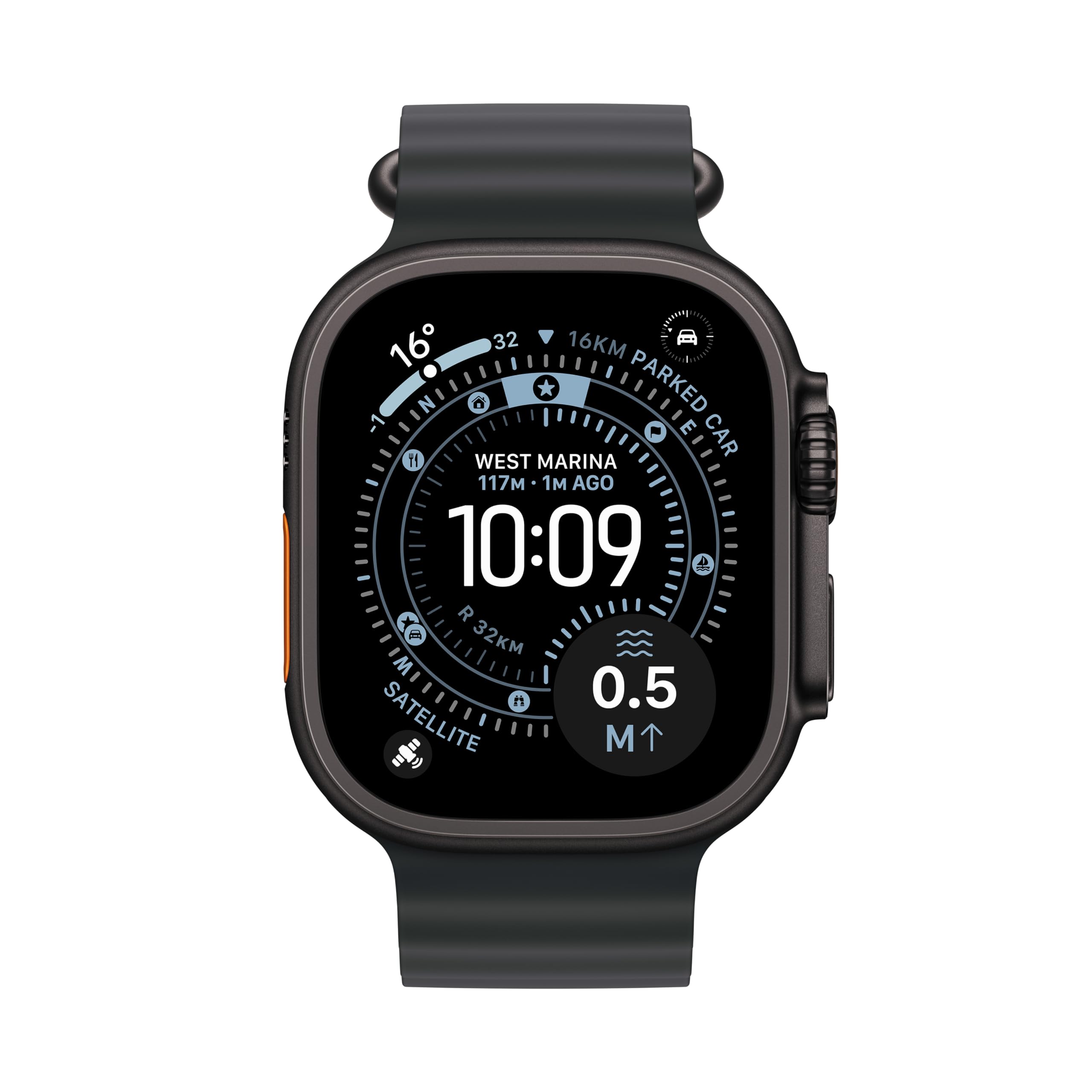 Apple Watch Ultra 3 GPS + Cellular 49mm Black Titanium Case with Black Ocean Band — view 2