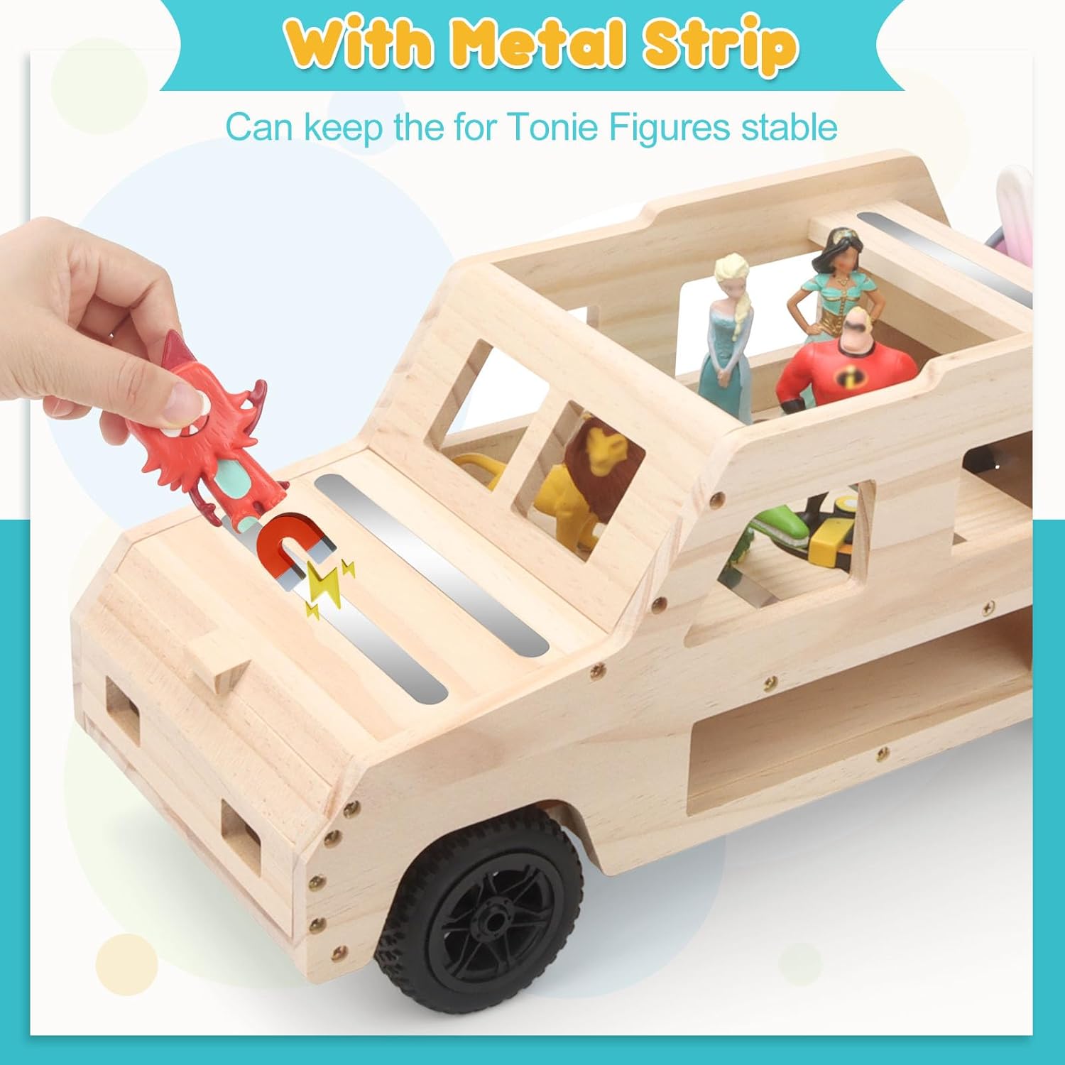 for Toniebox 1/2 Car Shelf Storage, Car Shelf Organizer for Tonies Figures Characters, Holder Tonieplay Game Controller Accessories, Display Collection 20~30 Characters