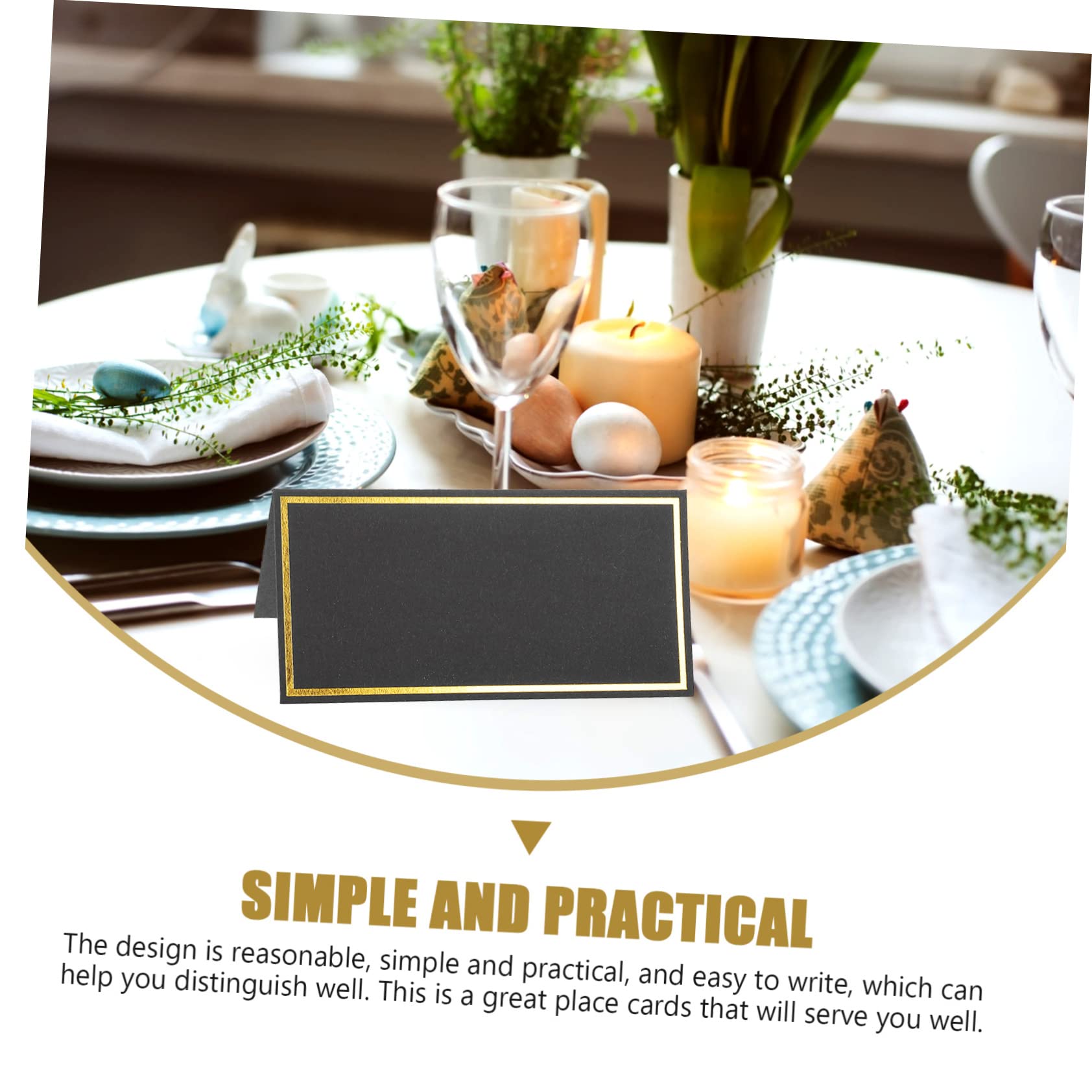 Tofficu 150stücke Hochwertige Tischkarten Für Hochzeit Veranstaltungen Blanko Platzkarten Mit Goldprägung Für Sitzordnung Tischdekoration Praktisch Elegant Pack