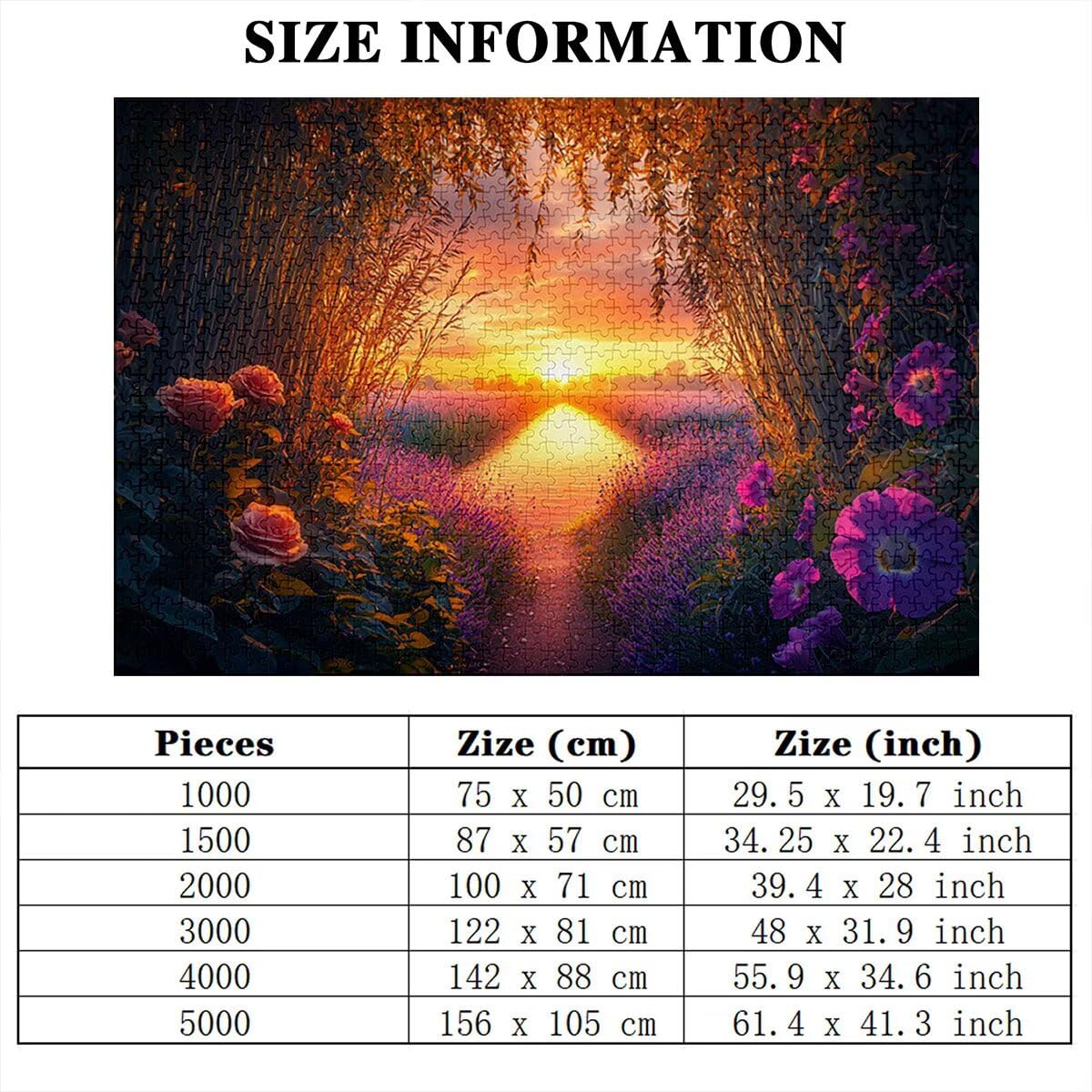 Puzzle 5000 elementów, krajobraz, zachód słońca, 5000 elementów, drewniane puzzle dla dorosłych, trudna łamigłówka, gra logiczna dla całej rodziny, dekoracja pokoju, prezenty dla kobiet G-36