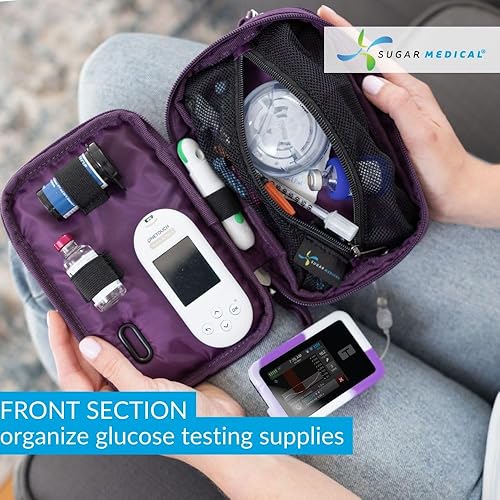 Miniatura 3 de Estuche de suministro de diabetes en tándem con bolsillo aislado Organiza tus suministros de bomba de insulina TSlim X2 Compatible con sitio de