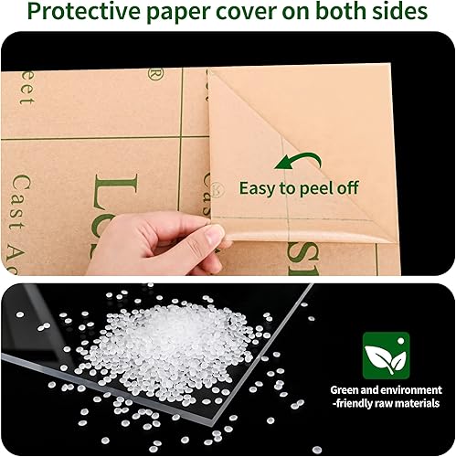 Miniatura 4 de Lesnlok 6 Piezas de Hoja de Acrílico de 15 x 20 cm y 3 mm de Grosor, Lámina de Plexiglás, para Carteles, Manualidades, Marco de Fotos, Proyectos de