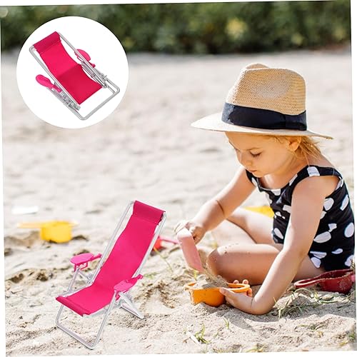 Miniatura 7 de Alasum Mini silla de cama plegable, ligera, reclinable, tumbona de playa, mini salón al aire libre para niños y niñas y adultos