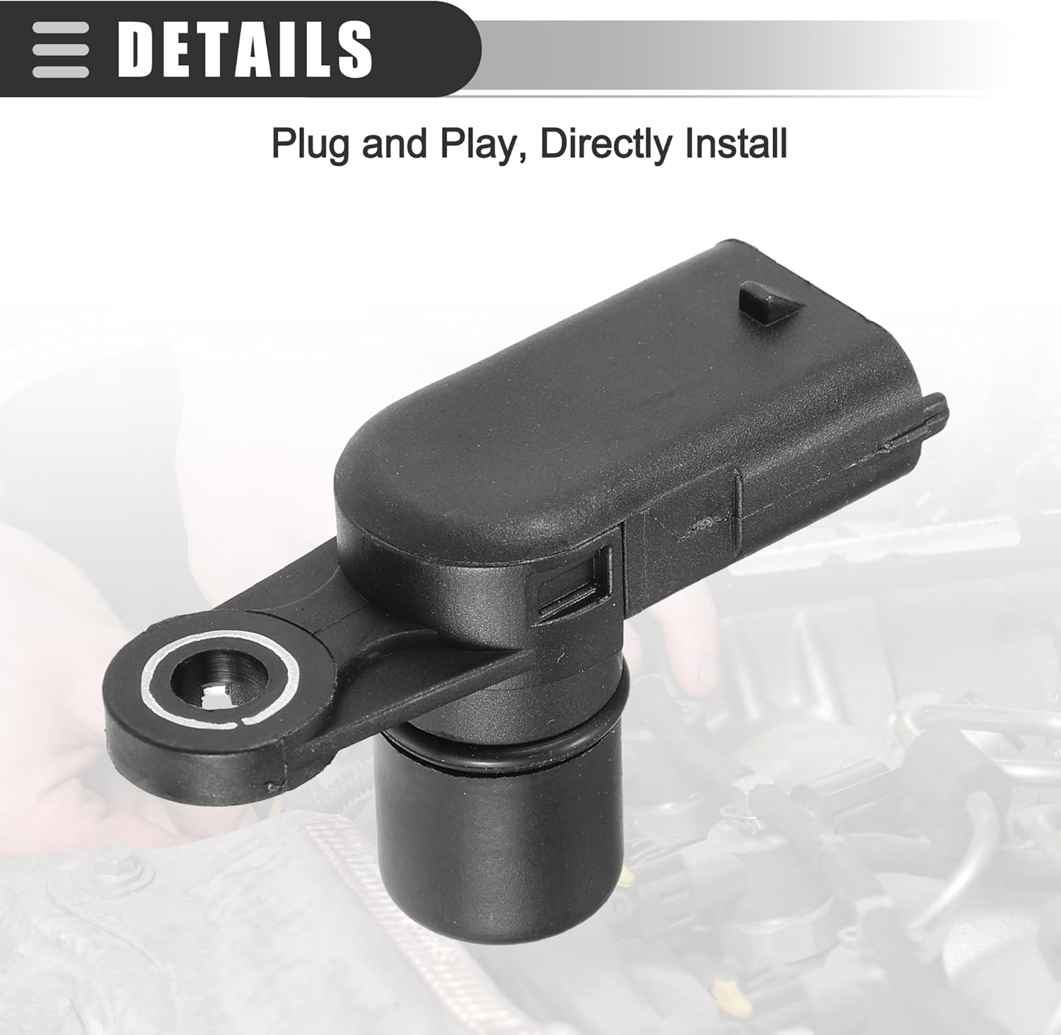 Motoforti CPS Sensor, Car Engine Camshaft Position Sensor, for Buick Lacrosse 2010-2016, ABS, Metal, No.12615371, Black, 4pcs