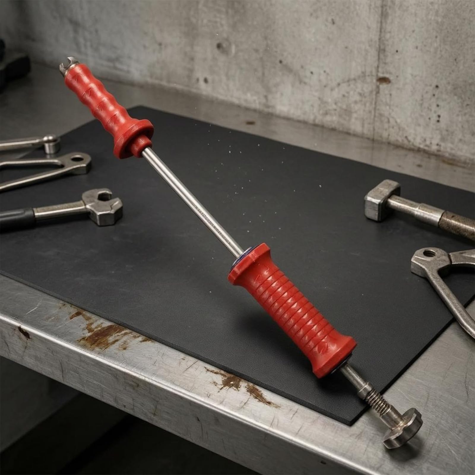 Martillo Tirabollos Inoxidable Mango Estriado Martillo Desabollador Acero Fijaciones Metálicas Juego Reparación Golpes