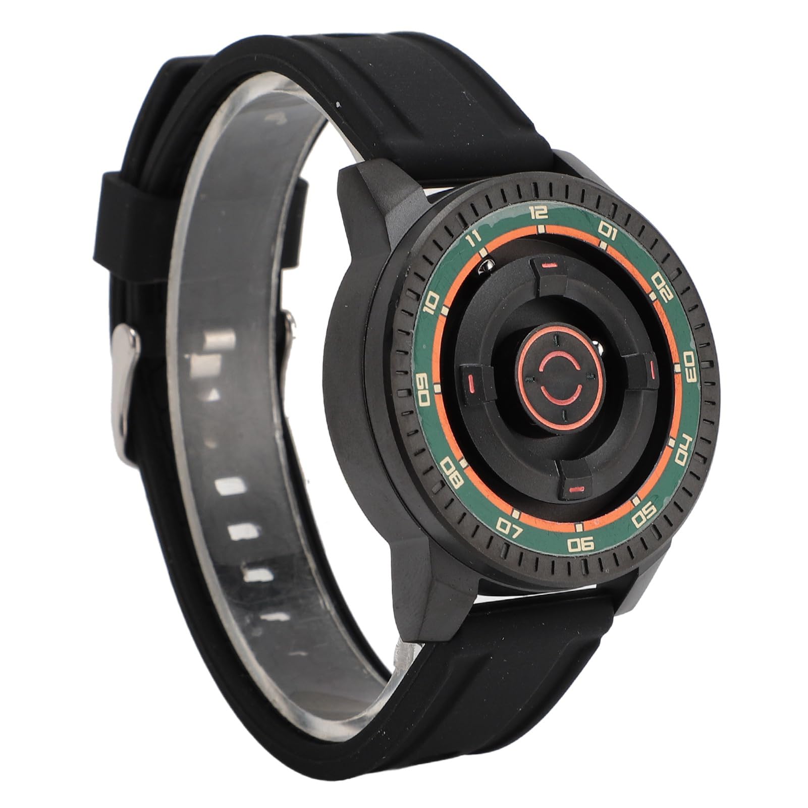 Brrnoo Orologio con Sospensione Magnetica, Orologio Unisex Cool per Coppia Orologio da Polso Unisex Cool Al Quarzo per Coppie con Guscio Nero Orologi per Lui e per Lei per Uomo e