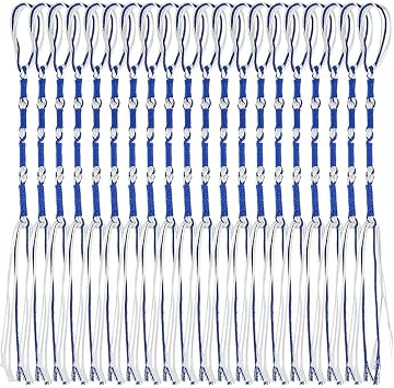 20 Pcs Jewish Traditional Tzitzits Thread Tzitzits Tassels Prayer Shawl Accessories Blue and White Tassels Prayer Shawl Accessories