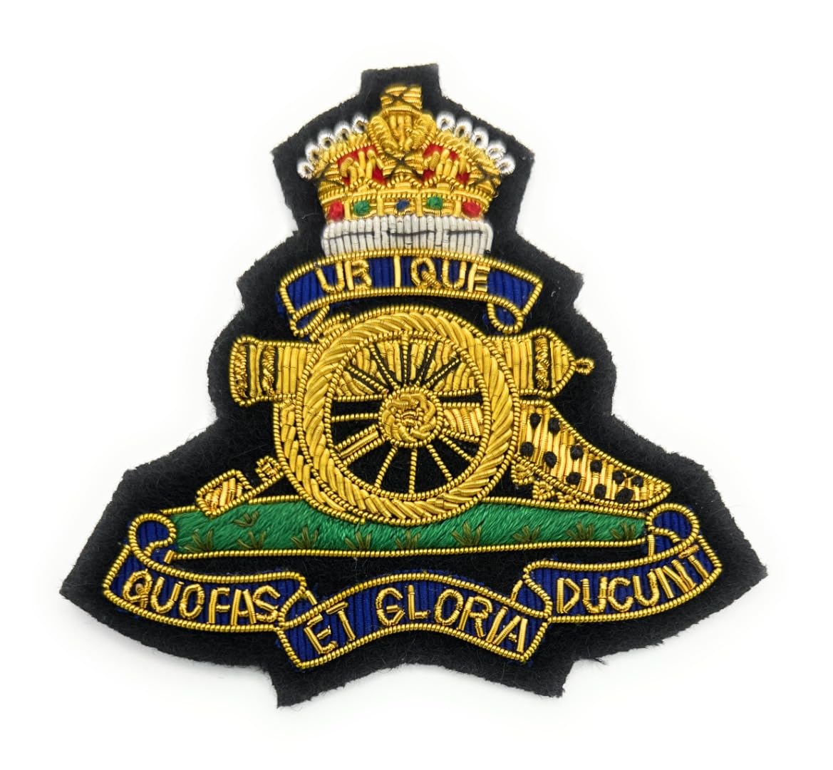 Uniform Store London Unisex Multicolour Badge Royal Artillery Blazer Badge Gold & Silver Cr Crown