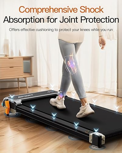 Miniatura 5 de FUNRAY Versatile Walking Pad Treadmill with Incline - Dual-Sided Under Desk Treadmill with Foot Massage,2 in 1 Walking Machine for HomeOffice with