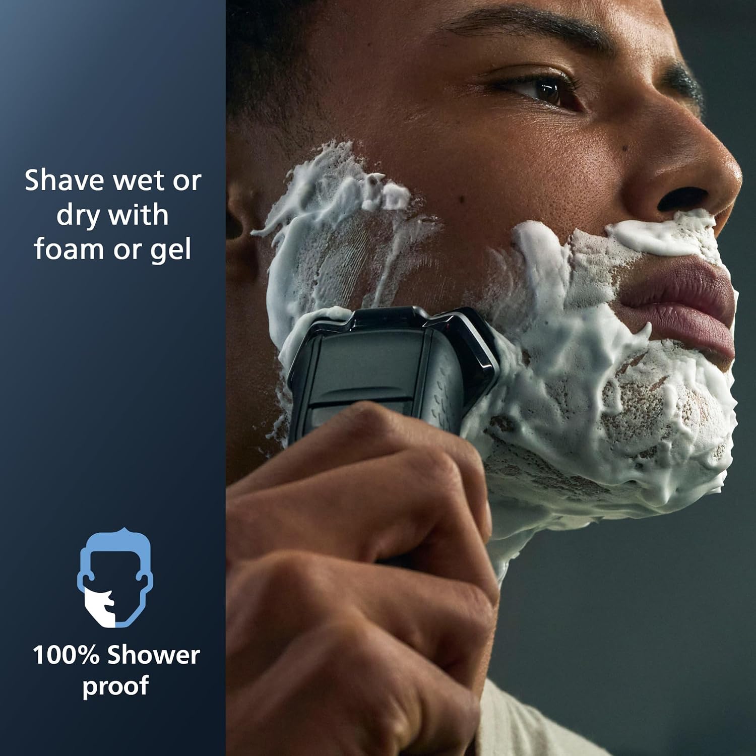 Philips Norelco 7800 Electric Shaver, Black | 45 SteelPrecision Blades, SenseIQ Technology, Nano SkinGlide coating, 360° Flexible Heads, Charging Stand, S7885/85 thumbnail 9