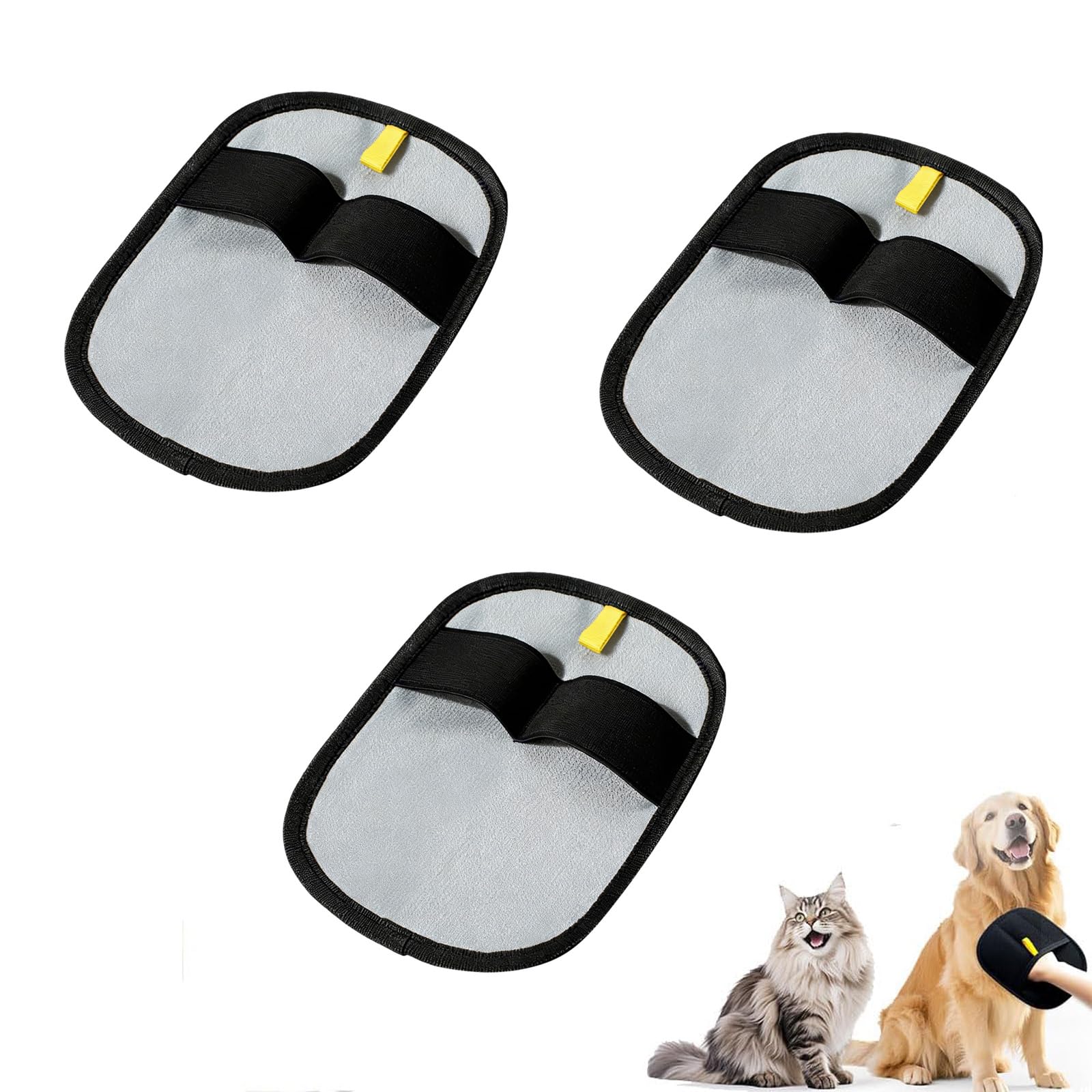 Tierhaarentferner-Handschuhe für Katzen und Hunde, wiederverwendbares elektrostatisches Bürstenwerkzeug für effiziente Tierhaarentfernung von Kleidung, Couch, Teppich und Autositzen