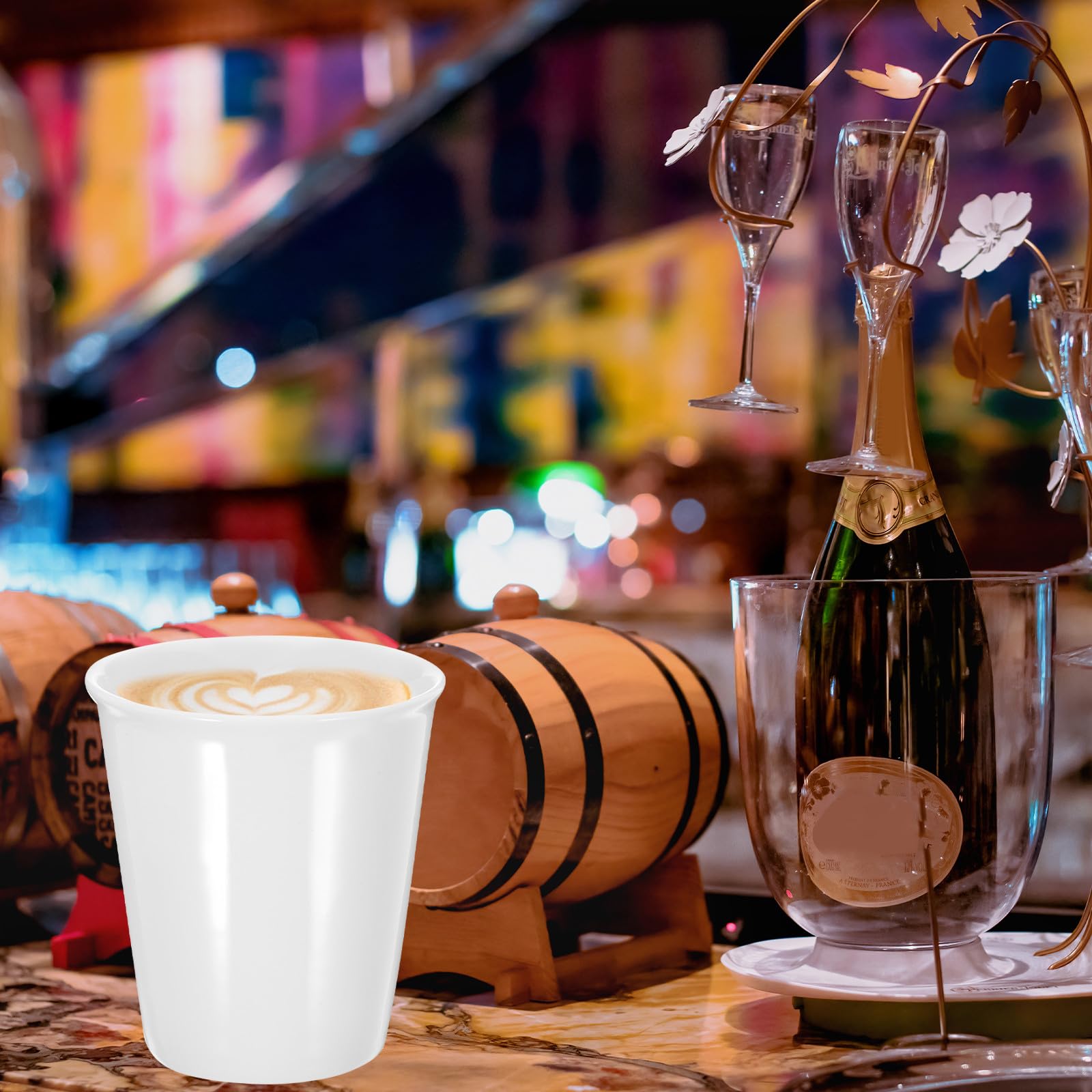 BESPORTBLE Keramik Trinkbecher Leicht zu Reinigen in Papierbecher Form 10 Stück-pack Modisch und Praktisch 180ml Weiß für Zuhause oder Kaffeehaus